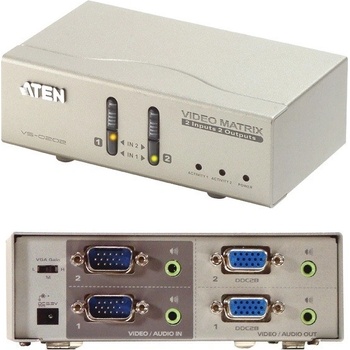 Aten VS-0202-AT-G Matrix video switch, 2x PC - 2x monitor