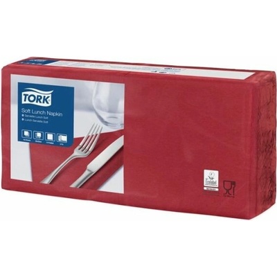 Tork Servítky 1/4 ohyb 3V 32,5x32,8 cm Advanced Soft Lunch bordová 150ks