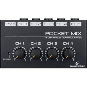 Soundsation Смесителен пулт мини 4 моно pocket-mix