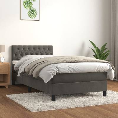 HangarStore 3131004 postel s matrací tmavě šedá samet