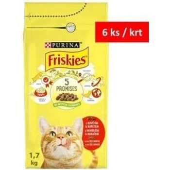 Friskies s lahodnou kombinací hovězího a kuřete a se zeleninou 1,7 kg