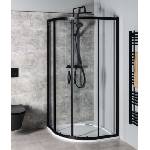SAPHO Sigma - Душ кабина 90x90 см, R550, матово черно/прозрачно стъкло GS5590B (GS5590B)