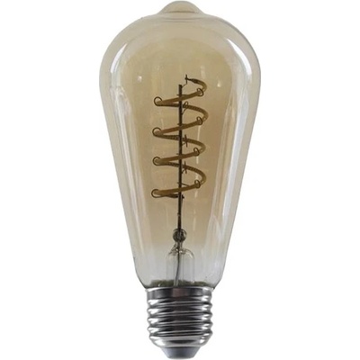 Diolamp LED Spiral Filament žárovka Amber ST64 4W/230V/E27/1800K/270Lm/360°/Dim