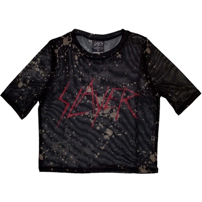 Slayer Scratchy Logo (Mesh) Black S Дамски Риза (SLAYMCT91LB01)