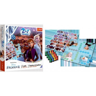 Trefl Soubor her 2v1 Člověče, nezlob se, Hadi a žebříky Frozen II/Ledové království II