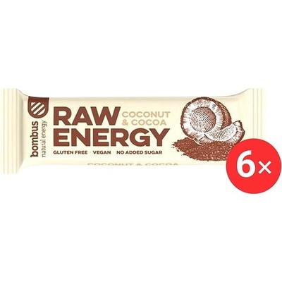 Bombus Raw Energy Coconut&Cocoa 6 x 50 g