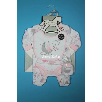 Rock-a-bye Бебешки комплект Зайче /5 части/, 0/3м, 3/6м