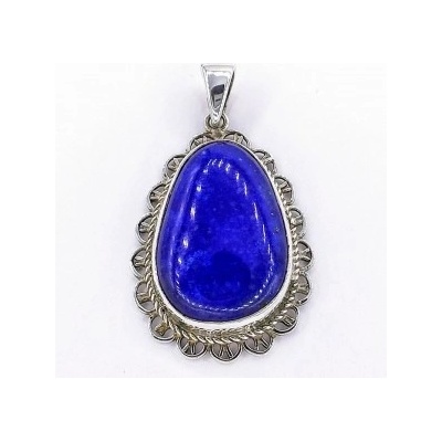Zlato-Minerály Stříbrný přívěsek lapis lazuli SP05895ss