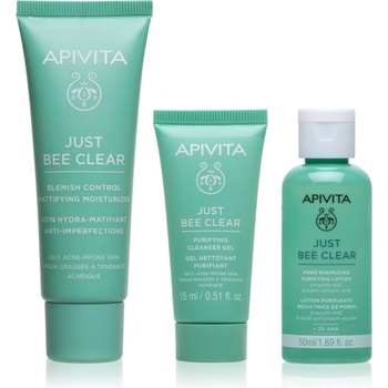 APIVITA Just Bee Clear Routine Mini Set комплект против акне
