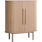 Unique Furniture Шкафче от декор от дъб с плъзгащи се врати в светло естествен цвят 100x118x40 cm Meta - Unique Furniture (55882560)