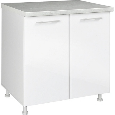 Matis Кухненски шкаф долен с две врати in mdf d80 бял гланц