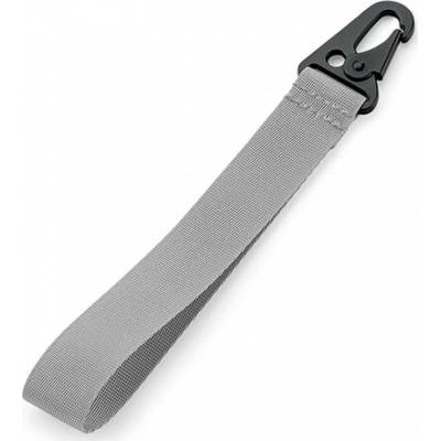 Šňůrka na krk BagBase s kovovou karabinou Šedá 2,5 x 20,5 cm BG100
