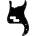 Fender 13-Hole Black Pickguard за бас китара