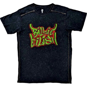 Billie Eilish Graffiti (Wash Collection) Тениска с къс ръкав Black S (BILLIESWASH01MB01)