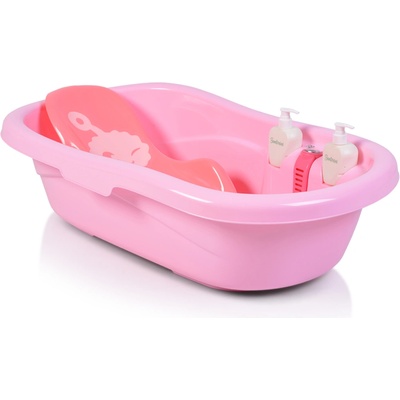 Moni Бебешка вана с аксесоари Moni - Santorini, 90 cm, Розова (107366)