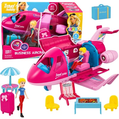 Lean Toys Lietadlo pre bábiky s príslušenstvom