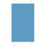 vidaXL Плисирана щора, синя, 75x150 см, ширина на плата 74, 4 см, полиестер (4015189)