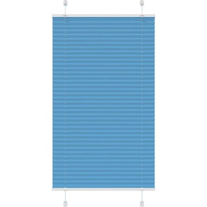 vidaXL Плисирана щора, синя, 75x150 см, ширина на плата 74, 4 см, полиестер (4015189)