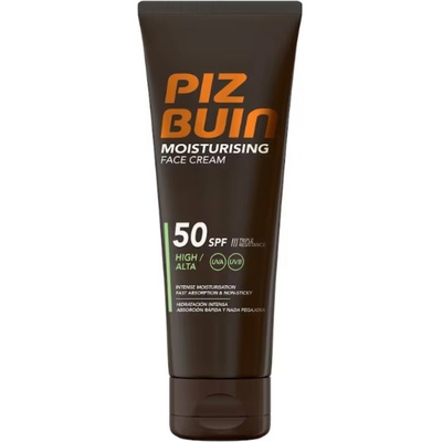 PIZ BUIN Moisturising Слънцезащитен крем за лице SPF50, 50 ml