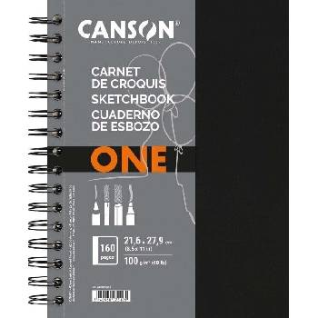 Canson Book Spiral-Bound Short Side One Скицник 27, 9 x 21, 6 cm 100 g Portrait (C400039212)