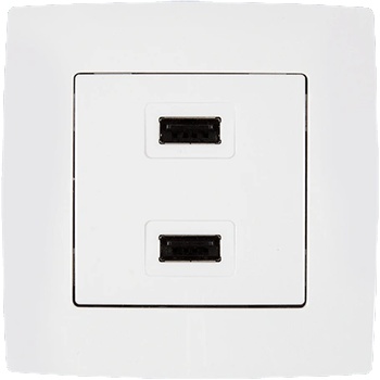 ELMARK City usb ДВОЕН КОНТАКТ БЯЛ (190751)