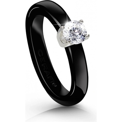 Cerafi Keramický prsteň so zirkónmi 128
