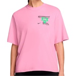 Nike Дамска тениска Nike Women's Dri-Fit Swift Boxy Juxtasport Tee Running shirt - Pink Rise / Illusion Green (916-7766-0214)