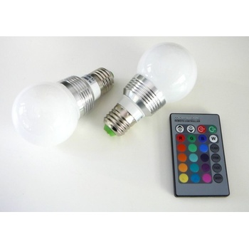 T-LED LED žárovka RGB16-2 E27 360° RGB 02110 3W 230V