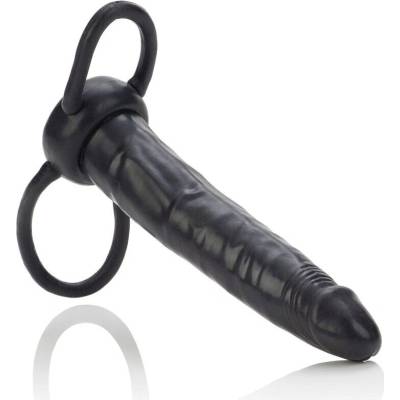 CalExotics Accommodator Dual Penetrator dildo s krúžkom na penis BLACK