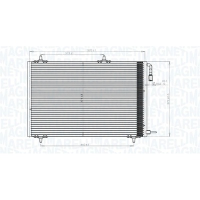 Kondenzátor, klimatizace MAGNETI MARELLI 350203816000