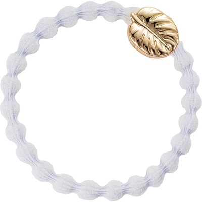 By Eloise London Gold Palm Leaf Ластик за коса за жени цвят бяла