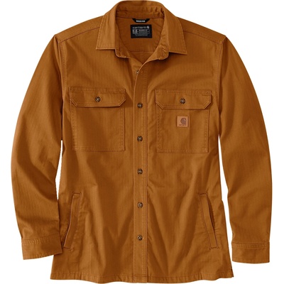 Carhartt Мъжка риза с копчета Carhartt Newcastle Shirt Jac Shirt - Carhartt Brown - размер XXL (033-3213-0115)