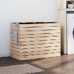 vidaXL Кош за пране, 88, 5x44x66 см, борово дърво масив (832319)