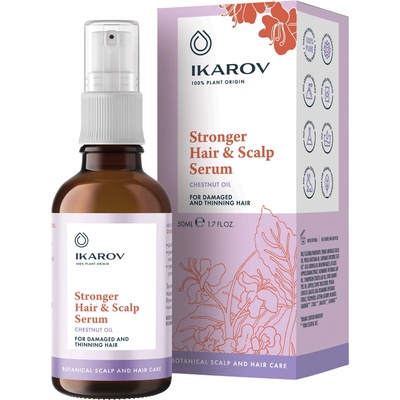 Ikarov Заздравяващ серум за коса и скалп, с масло от кестен, 50 ml