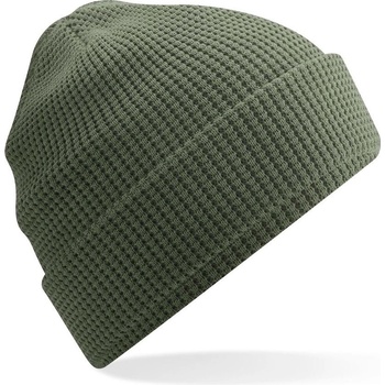 Beechfield Waffle beanie olivová