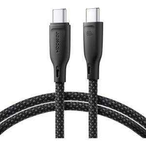  Кабел Joyroom Multi-Color Series SA34-CC3, USB-C / USB-C, 60W, Fast Transfer, 1m. , черен (SA34-CC3)