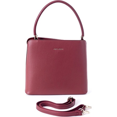 David Jones Paris Tříoddílová elegantní kabelka do ruky 6840-2 červená