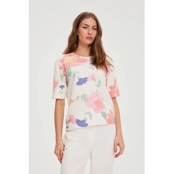 Moodo Суитшърт с цветен принт бял Moodo Moodo | Mnogotsveten | ЖЕНИ | XS
