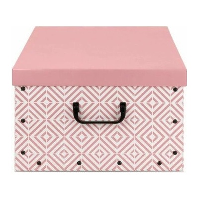 Compactor Skladacia úložná krabica - kartón box Nordic 50 x 40 x 25 cm, ružová (Antique)