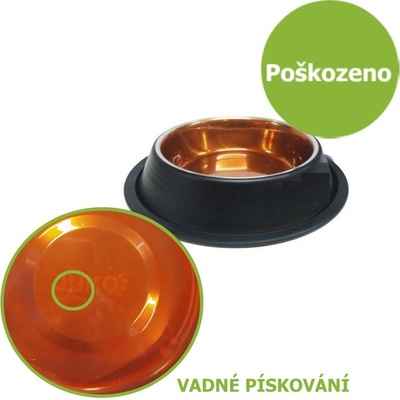 Miska nerez stabilná čierna / meď 0,55 l