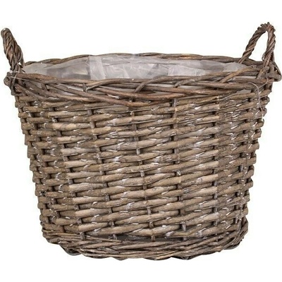 A.H.G. Obal na kvetináč ø 36 cm 25 cm ratan sivý 1-TPC1155-C