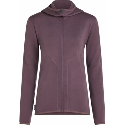 Icebreaker Wmns Merino 560 Realfleece Elemental II LS Zip Hood Grey Plum