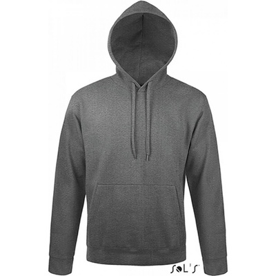 Sol's Přiléhavá unisex klokanka Snake s podšívkou z česaného fleecu šedá uhlová melír