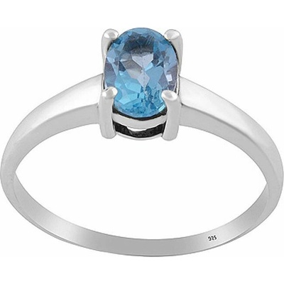 Nefertitis Stříbrný prsten se Swiss Blue Topazem NF62708