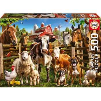 Educa Пъзел Educa от 500 части - Приятели във фермата (EDU19905)