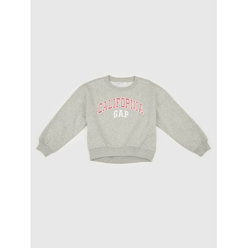 GAP Бебешки суитшърт с голям размер и лого GAP GAP | Siv | Момичешки | 116/122