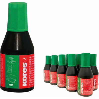 KORES Razítková barva zelená balení 10 ks 28 ml