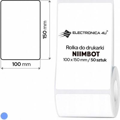 Samolepicí štítky, termální samolepky do tiskárny Niimbot B4, 100x150 mm