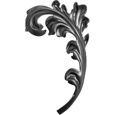 PSG Ozdobný list pre kovaný plot, bránu, zábradlie a mreže 51.125, 230x135 x 2 mm, ľavý