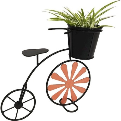 Kondela Retro kvetináč v tvare bicykla, bordová/čierna, SEMIL 0000285300